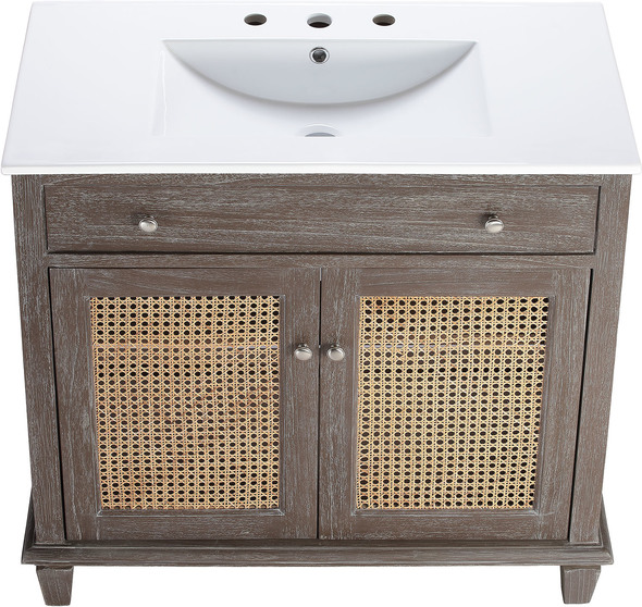 beige bathroom vanity Modway Furniture Vanities Gray White