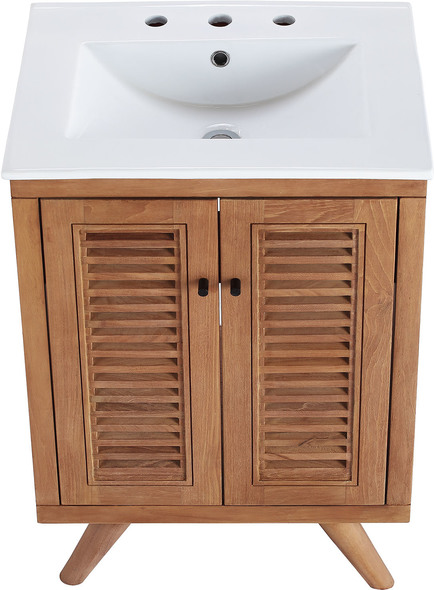 bathroom cabinet free standing Modway Furniture Vanities Natural White