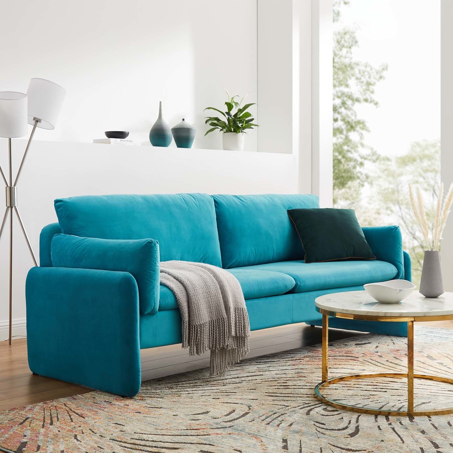 sofa by design Modway Furniture Sofas and Armchairs Blue