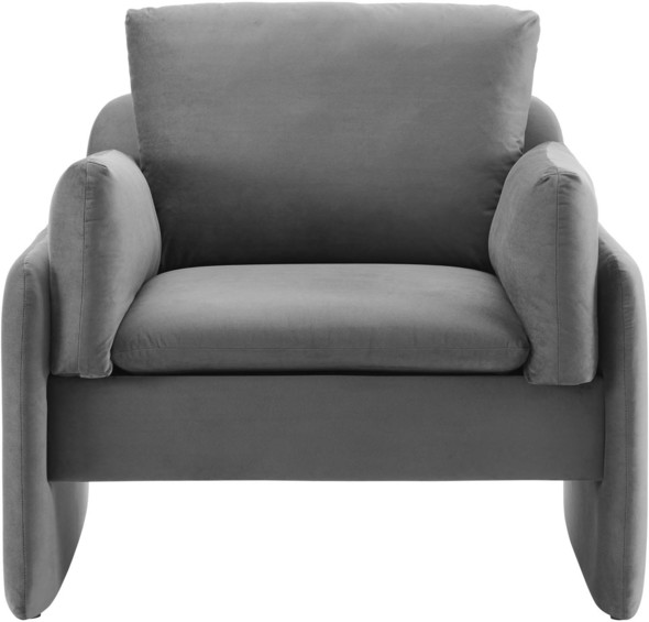 velvet chair accent Modway Furniture Sofas and Armchairs Charcoal