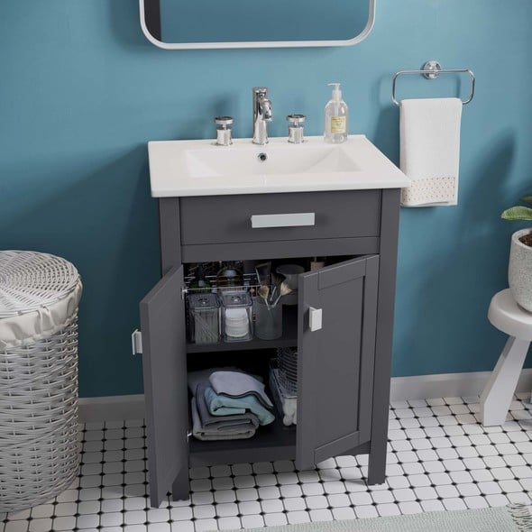 rustic bathroom sink cabinet Modway Furniture Vanities Gray White