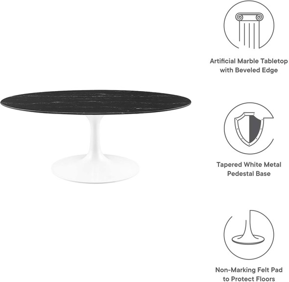 deck table Modway Furniture Tables White Black