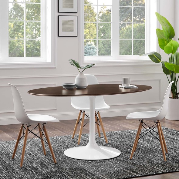 contemporary dining table set Modway Furniture Bar and Dining Tables White Cherry Walnut