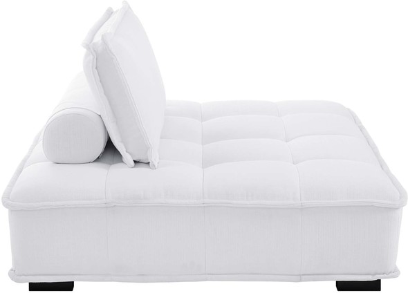 couch with oversized chaise Modway Furniture Sofas and Armchairs White