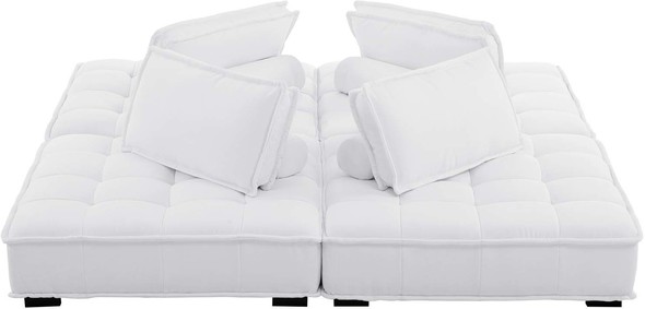 couch with oversized chaise Modway Furniture Sofas and Armchairs White