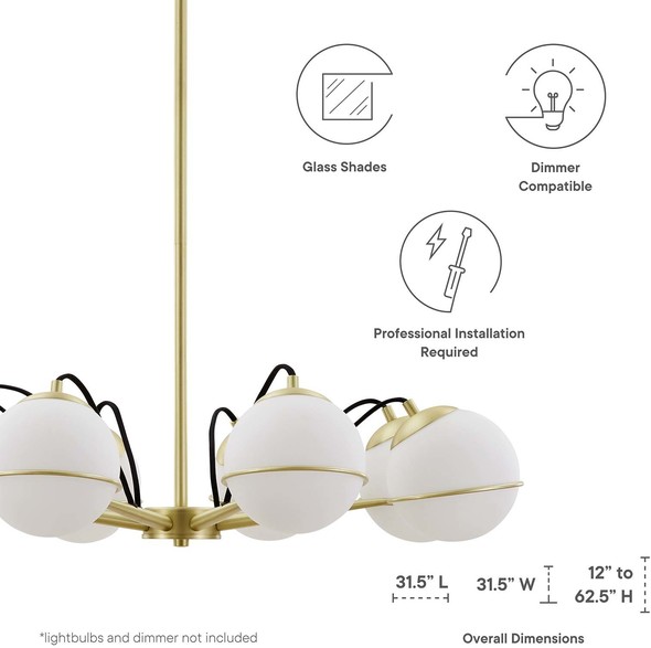 modern hanging ceiling light Modway Furniture Ceiling Lamps Opal Gold