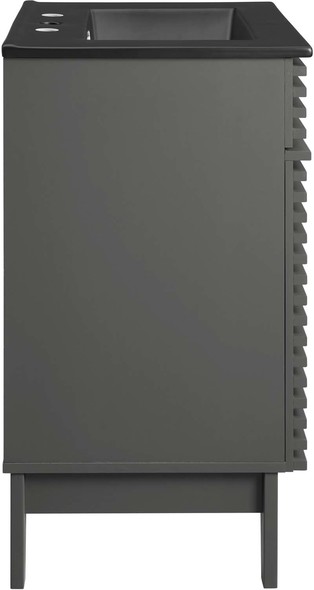 30 inch powder room vanity Modway Furniture Vanities Gray Black