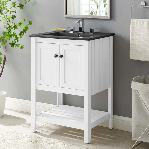 custom made bathroom vanity Modway Furniture Vanities White Black