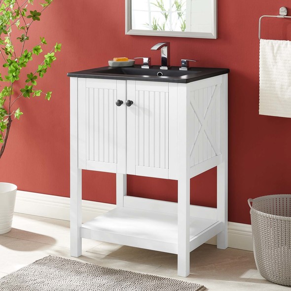 used bathroom sinks and vanities Modway Furniture Vanities White Black
