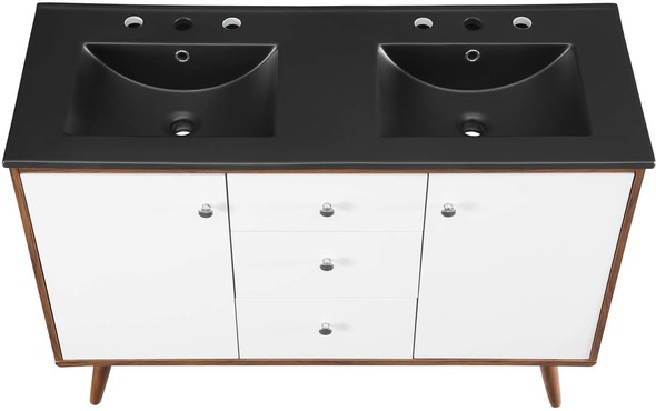 modern bathroom countertops Modway Furniture Vanities Walnut Black