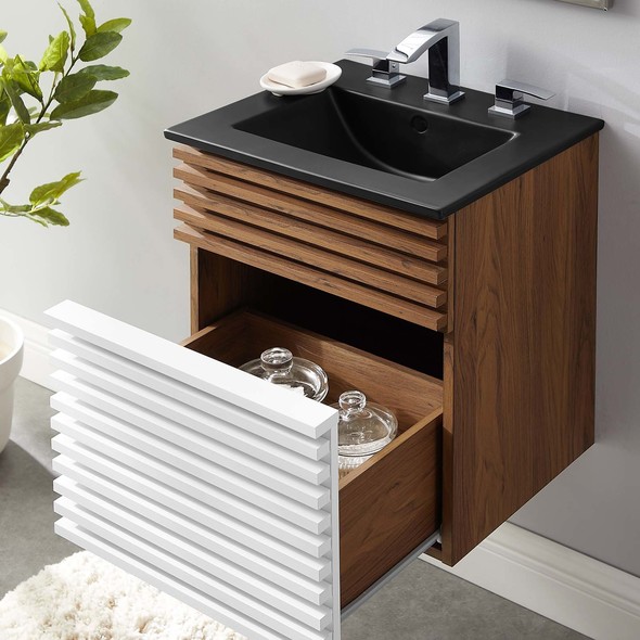 home hardware vanity tops Modway Furniture Vanities White Walnut Black