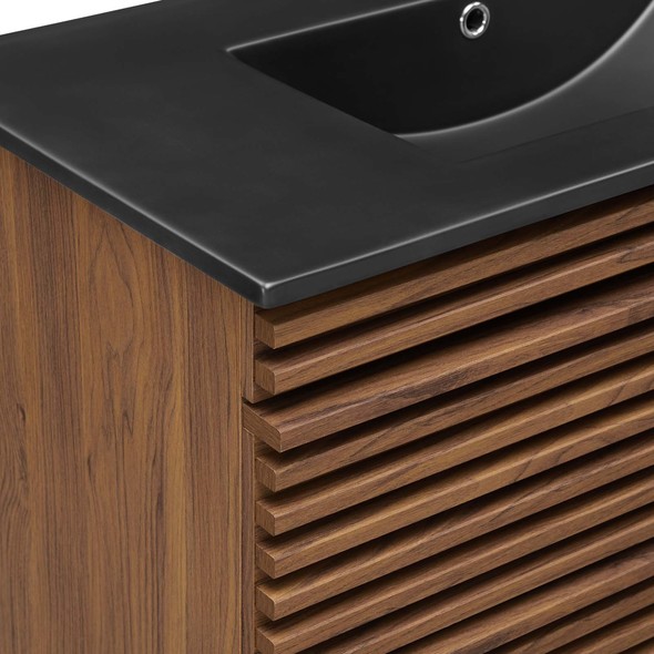 40 inch bathroom cabinet Modway Furniture Vanities Walnut Black