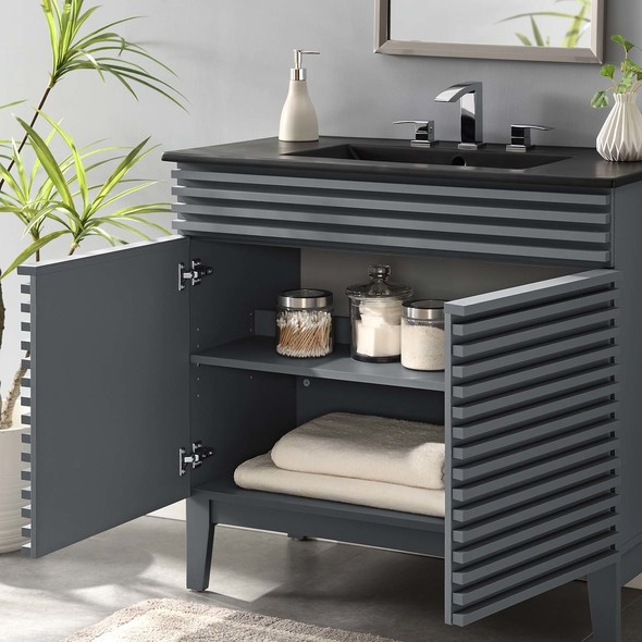 small bathroom vanities with tops Modway Furniture Vanities Gray Black