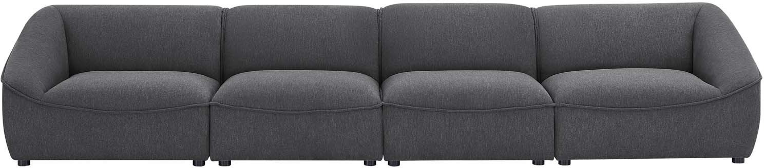 soft leather sectional sofas Modway Furniture Sofas and Armchairs Charcoal