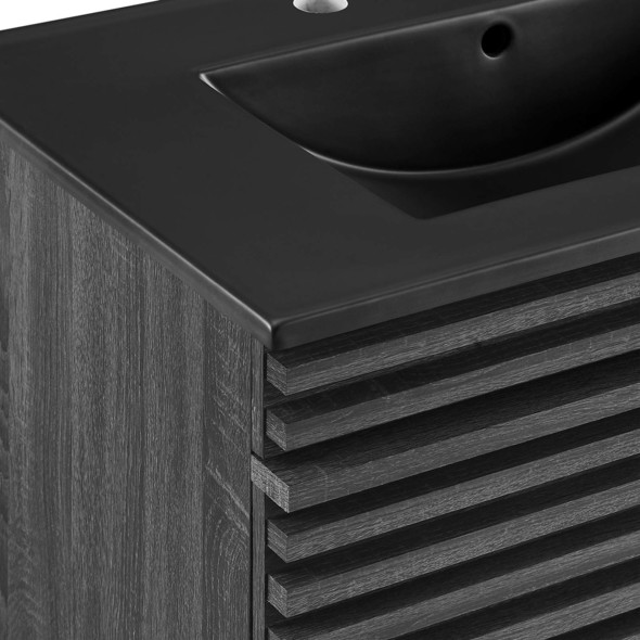 unique vanities for small bathrooms Modway Furniture Vanities Charcoal Black
