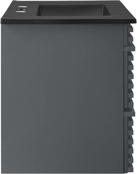 rustic bathroom furniture Modway Furniture Vanities Gray Black
