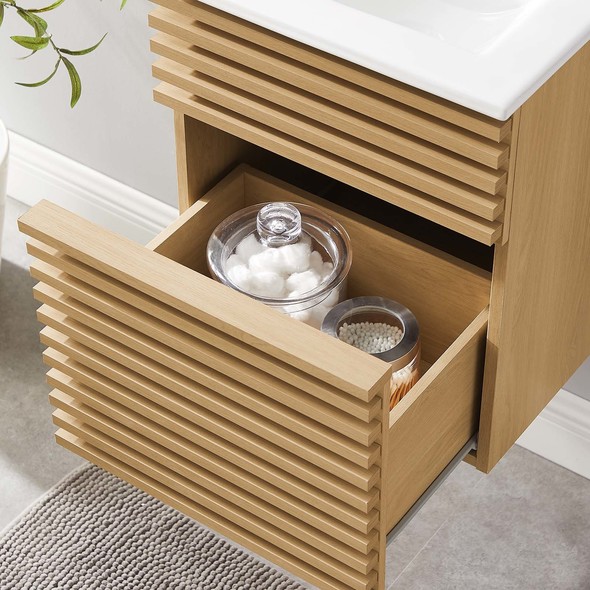 bathroom vanity units without sink Modway Furniture Vanities Oak White
