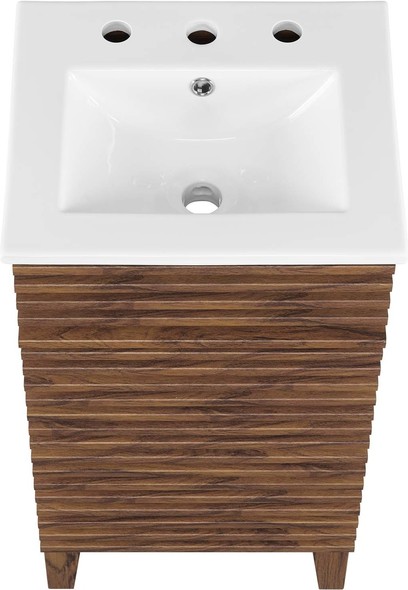 modern bathroom cabinets with sink Modway Furniture Vanities Walnut White