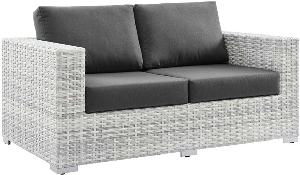 garden corner sofa lounge set Modway Furniture Sofa Sectionals Light Gray Charcoal