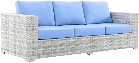 corner lounge set outdoor furniture Modway Furniture Sofa Sectionals Light Gray Light Blue