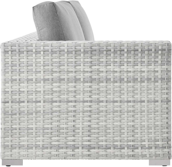 white aluminum outdoor sofa Modway Furniture Sofa Sectionals Light Gray Gray
