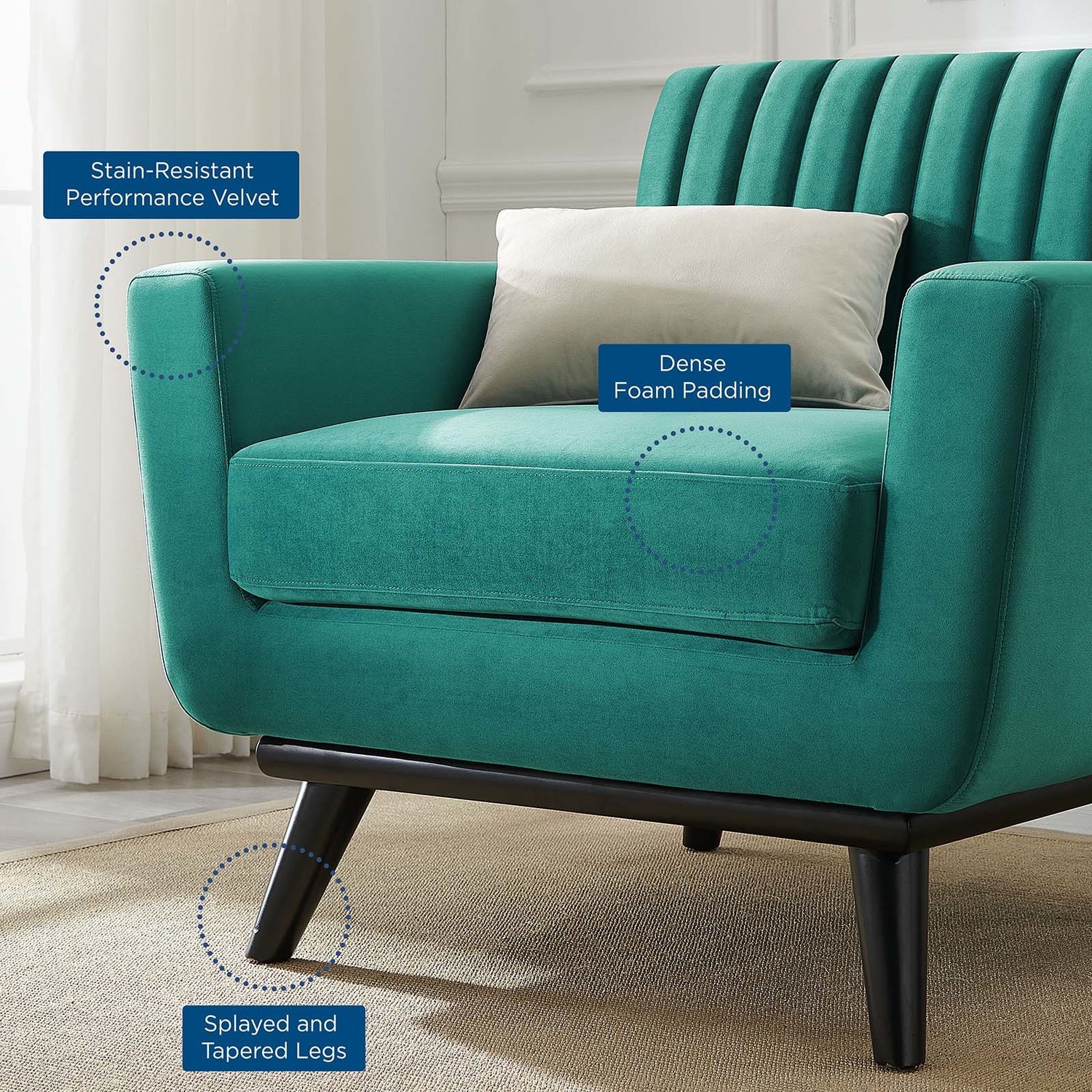room lounge chair Modway Furniture Sofas and Armchairs Teal
