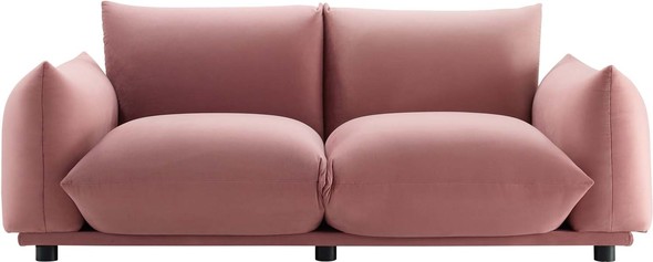 modern contemporary couch Modway Furniture Sofas and Armchairs Dusty Rose