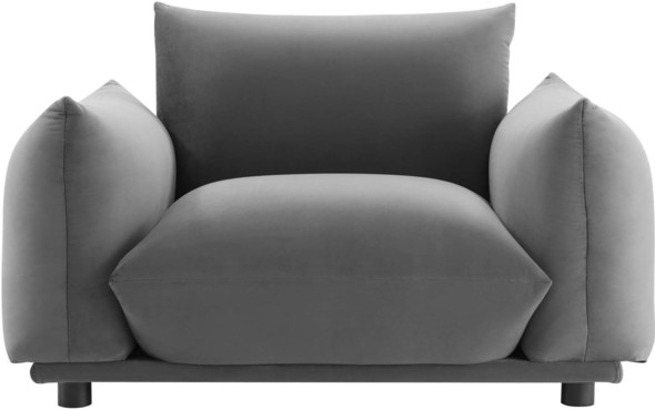 white accent lounge chair Modway Furniture Sofas and Armchairs Gray
