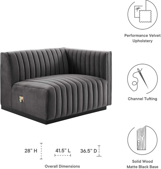 cheap living room sectionals Modway Furniture Sofas and Armchairs Black Gray