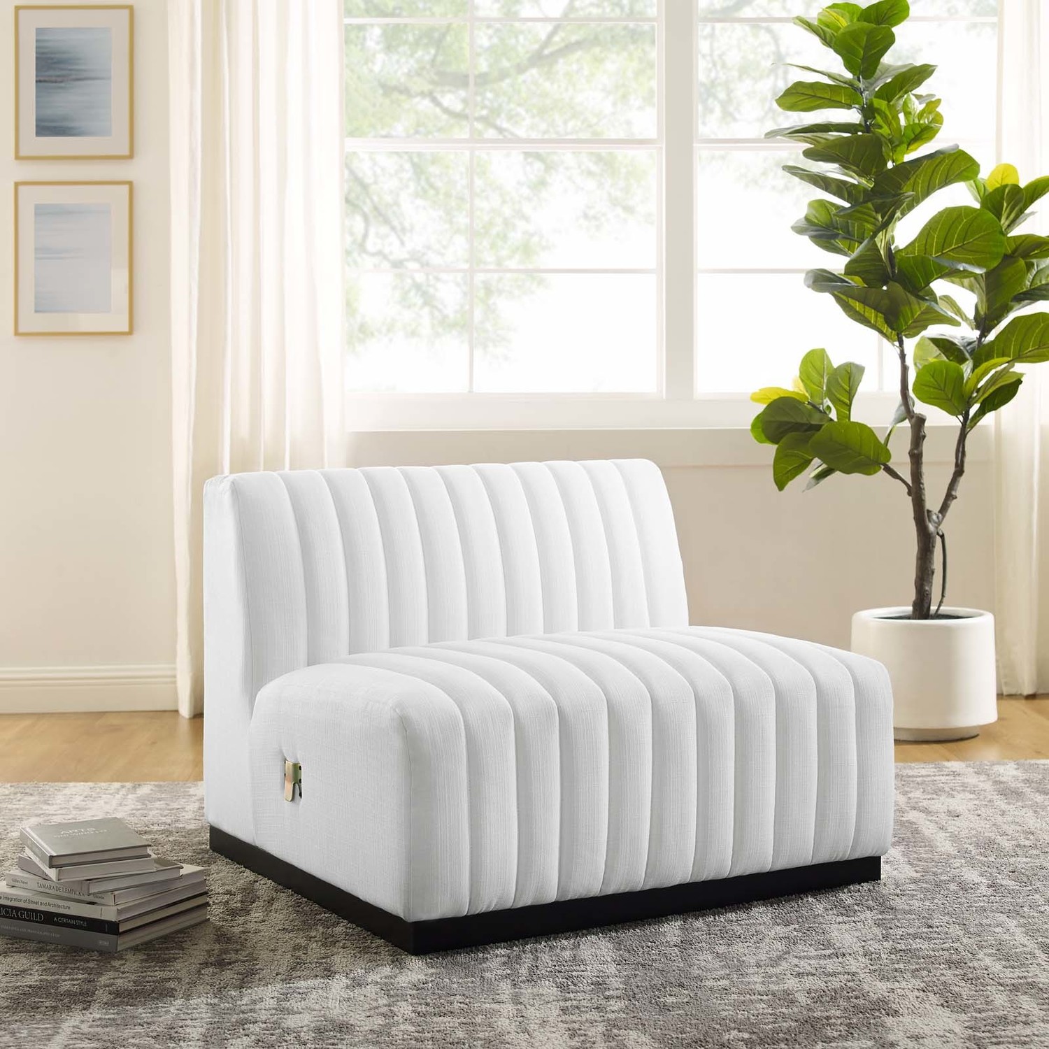 unique chairs for living room Modway Furniture Sofas and Armchairs Black White