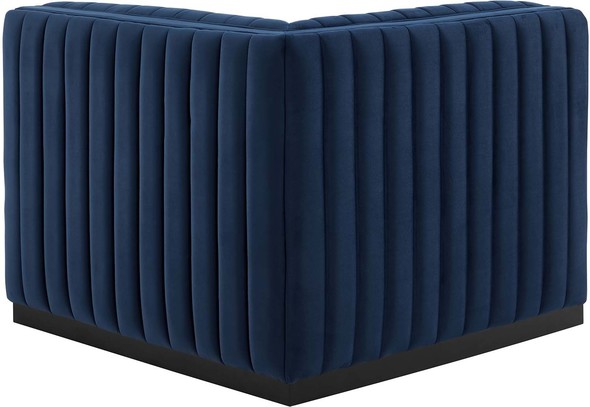 right chaise sectional sofa Modway Furniture Sofas and Armchairs Black Midnight Blue