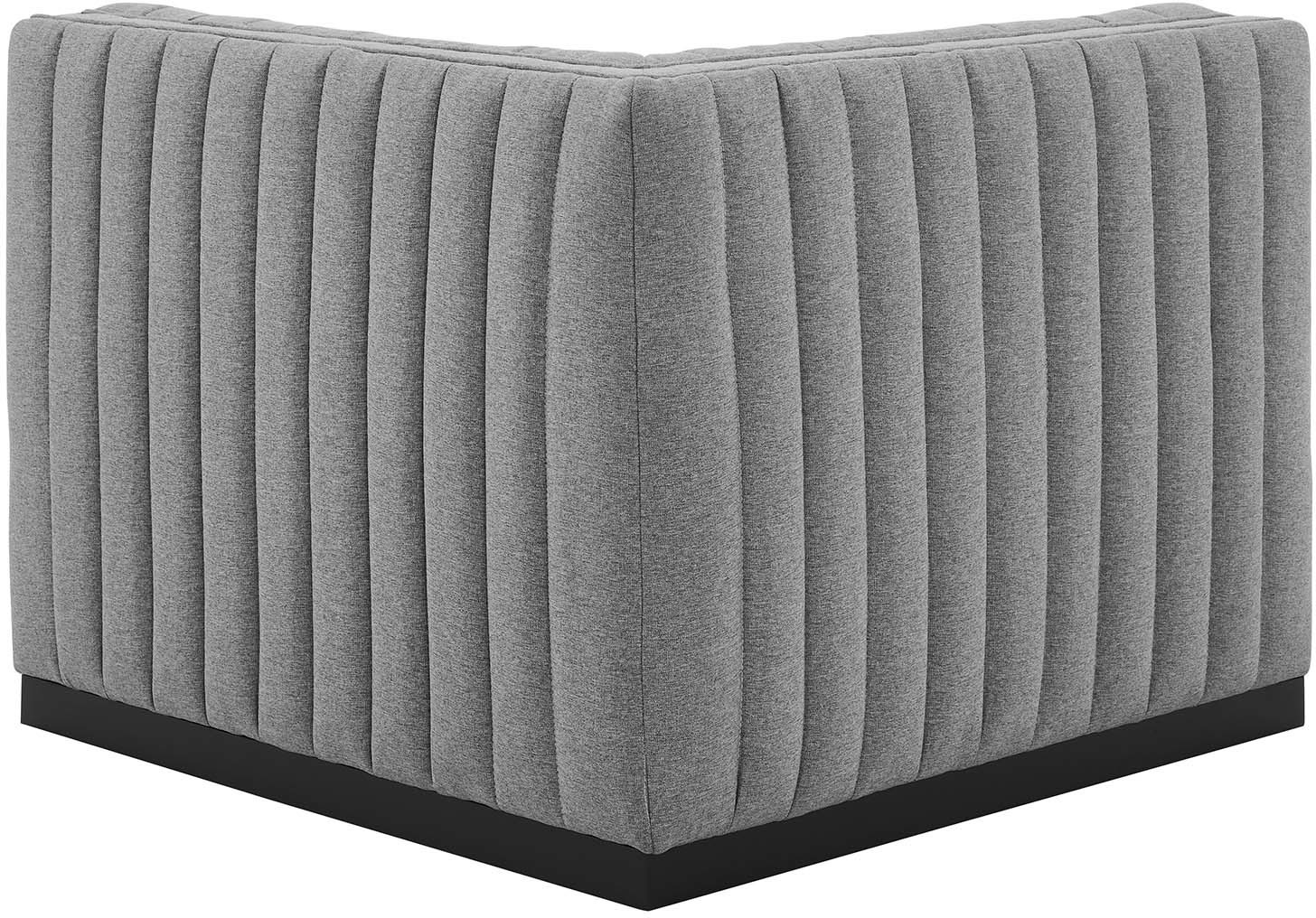 sofa gray modern Modway Furniture Sofas and Armchairs Black Light Gray