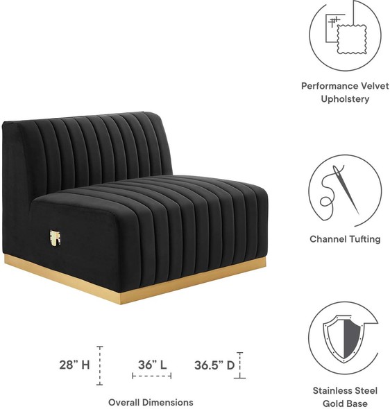 best recliner lounge chair Modway Furniture Sofas and Armchairs Gold Black