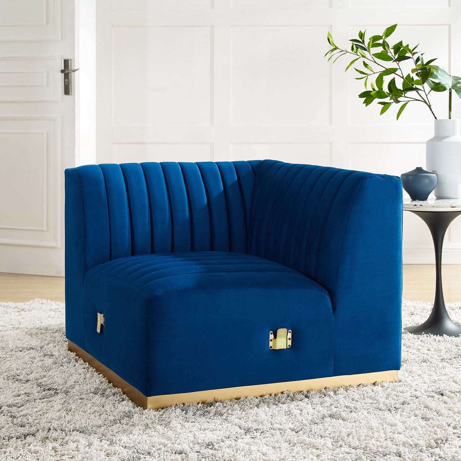 furniture sectional sofa Modway Furniture Sofas and Armchairs Gold Navy