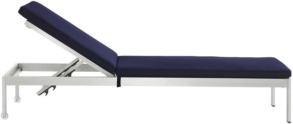 high quality teak outdoor furniture Modway Furniture Daybeds and Lounges Silver Navy