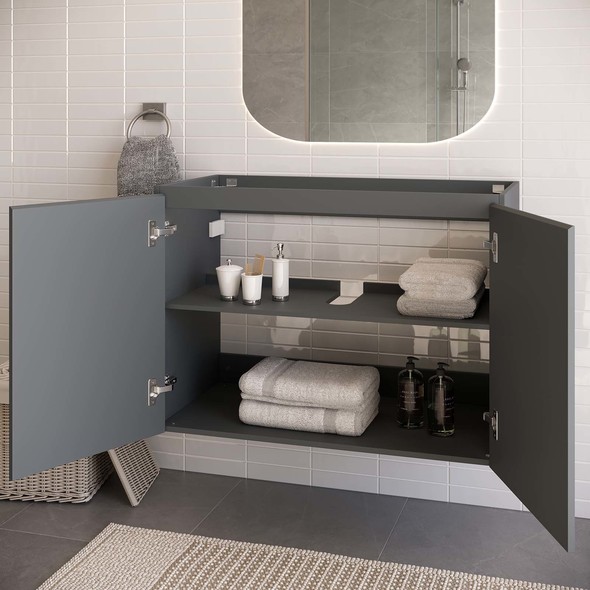 bathroom countertop basin Modway Furniture Vanities Gray
