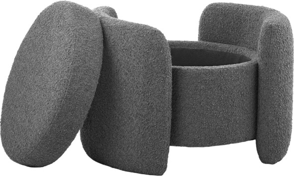 bench leather ottoman Modway Furniture Lounge Chairs and Chaises Charcoal