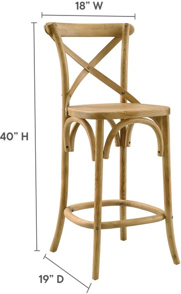 brown kitchen bar stools Modway Furniture Natural