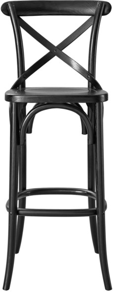 wood top stools Modway Furniture Bar and Counter Stools Black