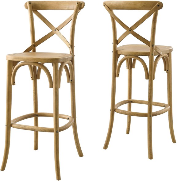 white leather bar stools Modway Furniture Bar and Counter Stools Natural