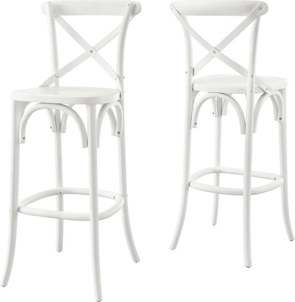 bar height patio chairs Modway Furniture Bar and Counter Stools White