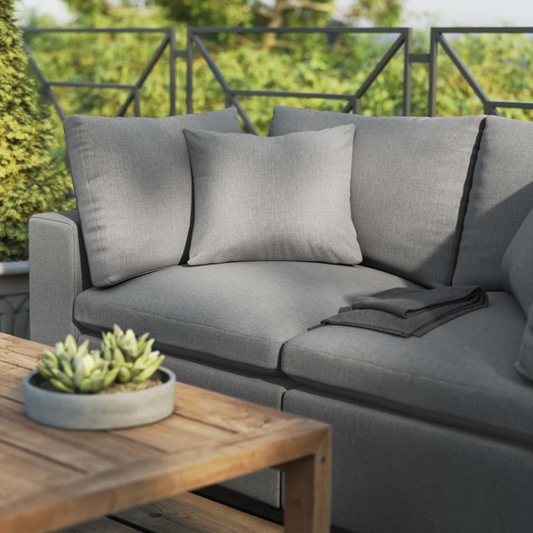 gray and white sofa Modway Furniture Bar and Dining Charcoal