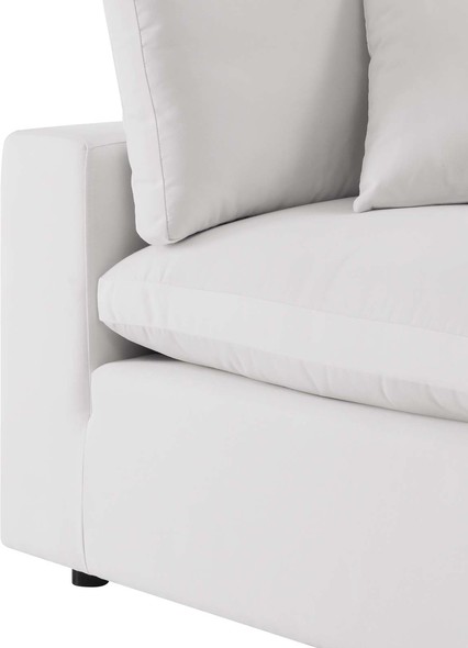 sectional couch left chaise Modway Furniture Bar and Dining White