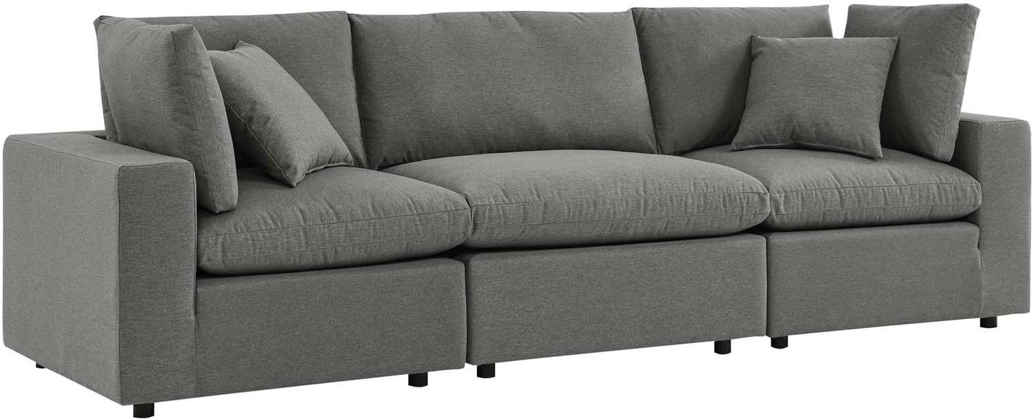 grey sectional with storage Modway Furniture Sofa Sectionals Charcoal