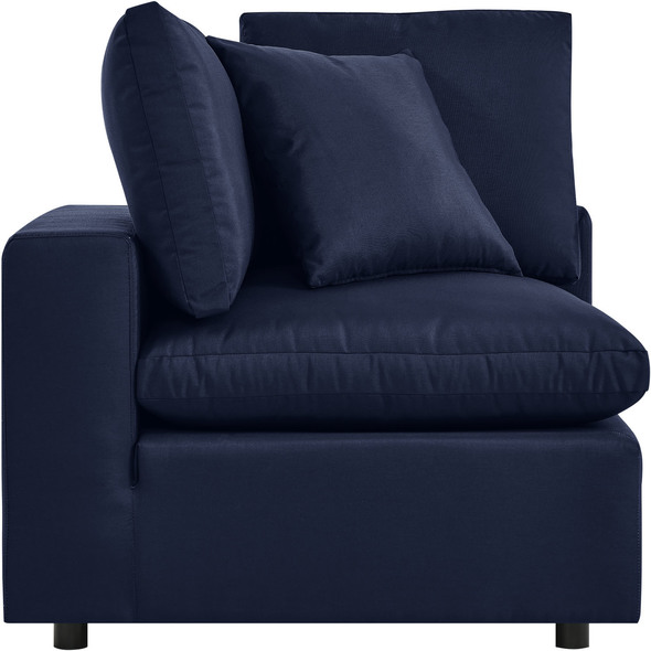 leather sofa with chaise lounge Modway Furniture Bar and Dining Navy