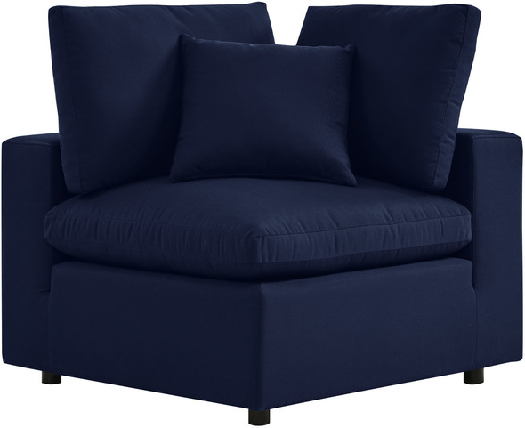 velour sectional couch Modway Furniture Sofa Sectionals Navy