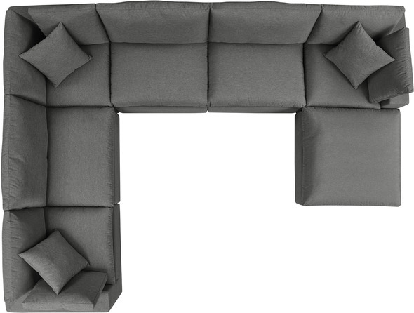 sectional couches that turn into beds Modway Furniture Bar and Dining Charcoal