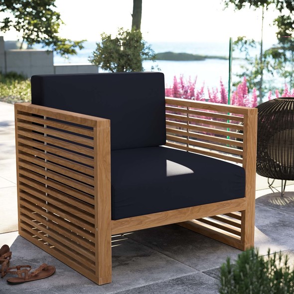 cool occasional chairs Modway Furniture Daybeds and Lounges Natural Navy