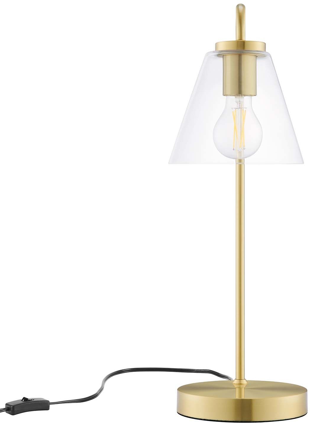 gold bedside lamp shades Modway Furniture Table Lamps Satin Brass