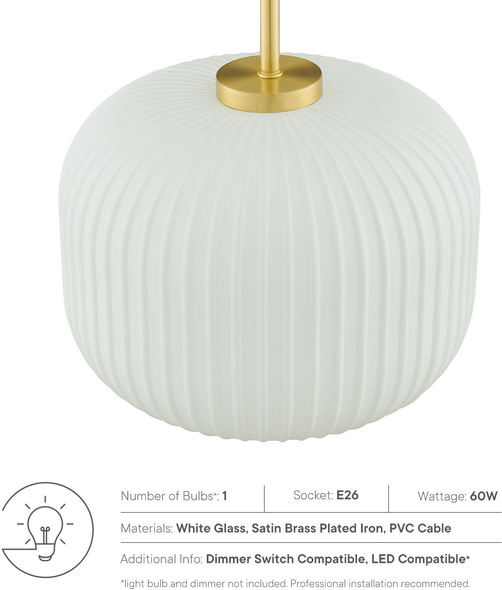 home decorators pendant light Modway Furniture Ceiling Lamps White Satin Brass